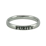 FORGIVEN JEWELRY RSPU Purity Text Stainless Steel Ring Size 7 Christian Jewelry-Christian Jewelry