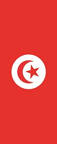 Drapeau de la Tunisie 120x300 cm portrait pour pavoiser les bâtiments publics