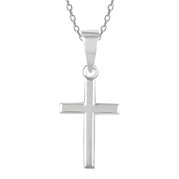 Image of Cross Necklace for Men Anti Silver Cross Pendant with Neck Chain | Christian Holy Cross Necklace Pendant for Boys