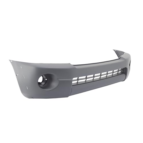 Image of FitParts Compatible with Toyota Tacoma 2005-2011 Front Bumper Cover | Textured, With Fog Light Holes, Without Parking Sensor Holes, OEM 5211904040, TO1000302