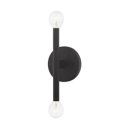 Image of Livex Lighting 51172-04 Copenhagen Collection 2 Light ADA Sconce, Black