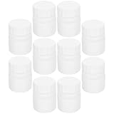 BELLIFFY 12 Frascos de Hdpe de 30 Ml con Tapa de Rosca Frascos de Medicamentos Rellenable Organizador de Viaje Compacto para Tabletas y Polvos Set de 12 Unidades para Almacenamiento