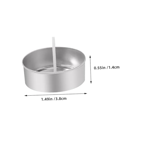 Set de velas tea light con copas de aluminio y mechas miniatura 2