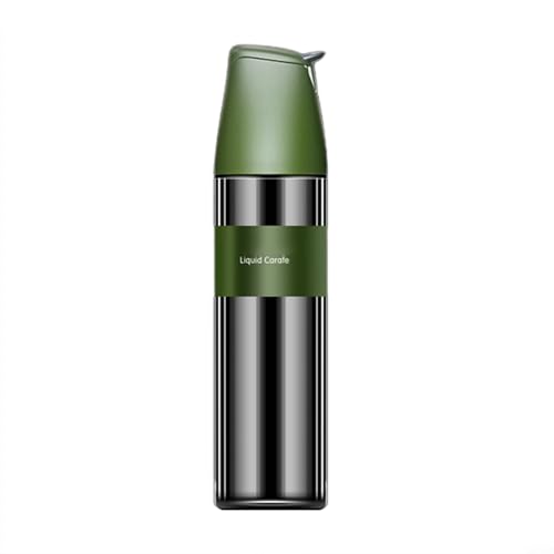 Honseadek Botella dispensadora de vinagre para cocina, dispensador de aceite de oliva con tapa automática, recipiente de aceite de vidrio antigoteo, vertedor operado por gravedad para salsas y (verde)
