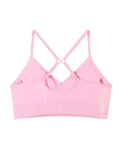 Image of AUROLA Serpent Seamless Sports Bras for Women,Backless Padded Strappy Workout Gym Yoga Crop Tops