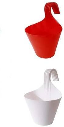 Plastic Hanging Plants Hook Pot- Balcony,Garden,Kitchen,Home décor and Perfect Gardening pots Set -2PCS (B0D3B6D2P5) Amazon Price History, Amazon Price Tracker