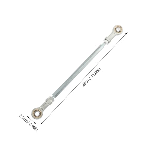 Biellette de direction moto M8 8mm argent rotule pas de vis 1,25