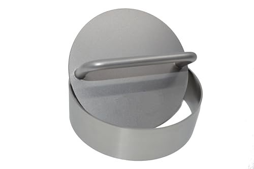 Oxnfeia® Burgerpresse Edelstahl 2-teiliges Set - Hamburgerpresse ideal für gleichmäßig geformte Patties und Grillgenuss - nachhaltig, spülmaschinenfest & rostfrei, ⌀11 cm