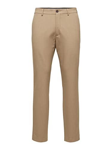 Pantalon de costume homme Selected noir coupe droite ajustée chic habillé