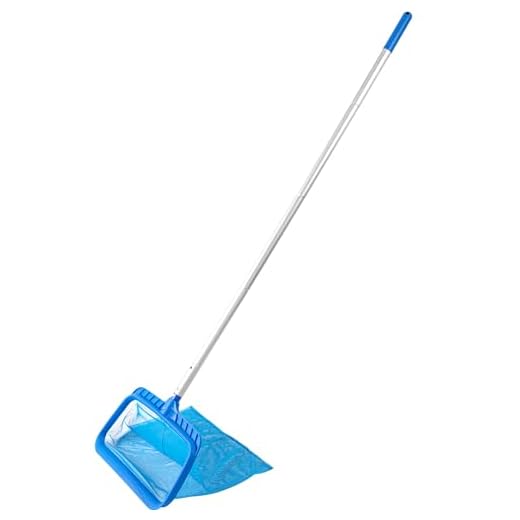 Pool Skimmer - Pool Net with Pole, 4 Section, 26.4"-66.5" Thick Adjustable Telescopic Pole & Fine Mesh Pool Skimmer Net,Larger Capacity Pool Nets for Cleaning, Durable Deep Rake Pool Net Skimmer