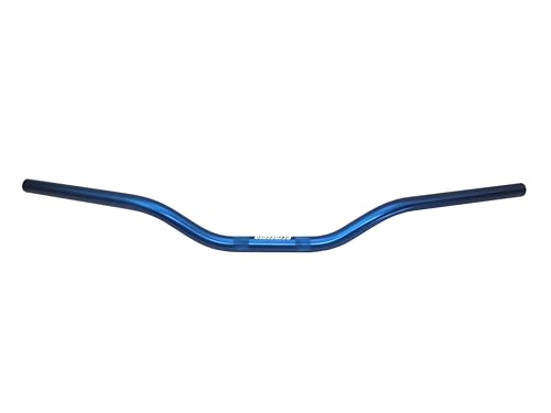 Guidon Accossato bleu pli bas 70mm en aluminium pour moto QJ MOTOR MTX 125