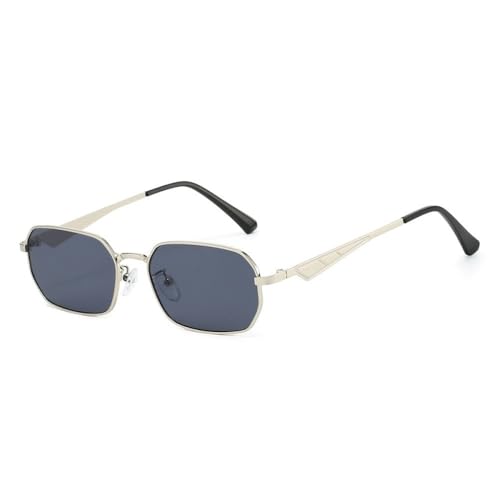 Lunettes de soleil rétro avec monture métallique légère et verres de protection UV