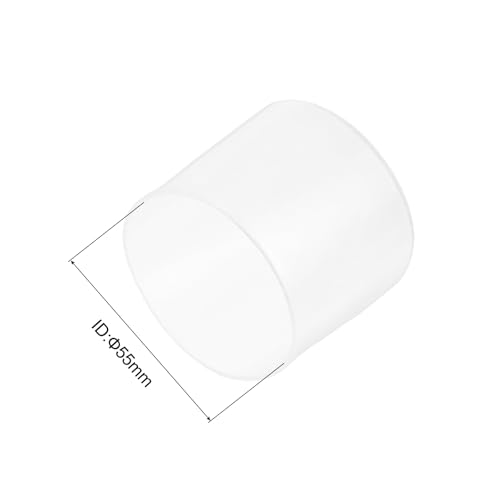 Image of uxcell 2pcs Rubber End Caps Protective Caps 55mm(2.2 inch) ID Vinyl Round Tube Bolt Cap Cover Screw Thread Protectors Clear, 40mm Height