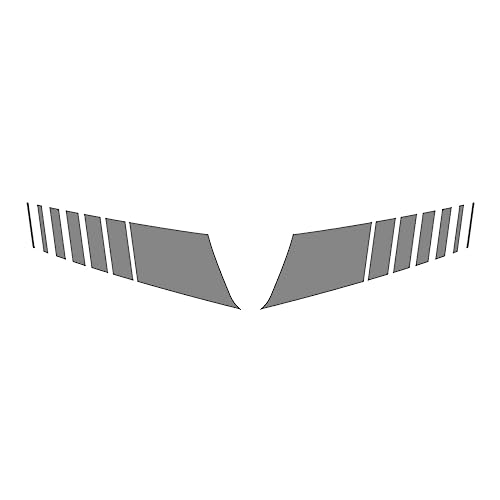 Image of ramuel Compatible with 2PCS Car Hood Cover Vinyl Stripe Stickers Racing Stripes Auto Bonnet Hoods Bumper Decoration Decals Graphics Accessories for Pickup Truck Universal (Grey)