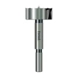 Freud Precision Shear Serrated Edge Forstner Drill with Steep Angled Cutting Edges for Bottom, Pocket and Overlapping Holes - 1-3/8' Diameter, 3/8' Shank, 3-1/2' Length - PB-010