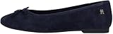 Tommy Hilfiger Damen Hilfiger Suede Ballerina FW0FW09357 Ballerinas, Blau (Space Blue), 39 EU