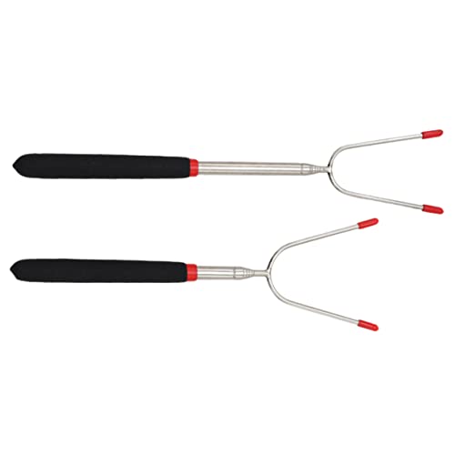 Yardwe 8 Pcs Garfo De Churrasco Telescópico Marshmallow Salsicha De Pvc