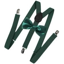 bow tie house Adjustable Elastic Y Back Style Suspenders for Men,wonmen,Boys, Girls (green)-picture-22