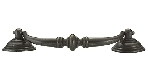 Richelieu Hardware Bp30214909 4 1/4-In (108 Mm) Center-To-Center, Traditional Cabinet Pull, Matte Black Iron #TOP2