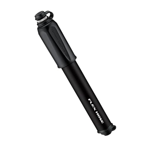 LEZYNE Sport Drive HP Compact Bike Hand Pump | 120 PSI High Pressure CNC Aluminum Mini Bicycle Pump for Road & Gravel Tires, Flex Hose, Presta & Schrader Compatible, Small, Satin Black