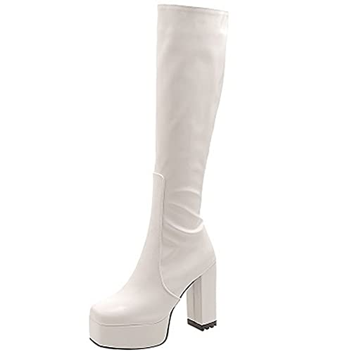 70s chunky heel boots