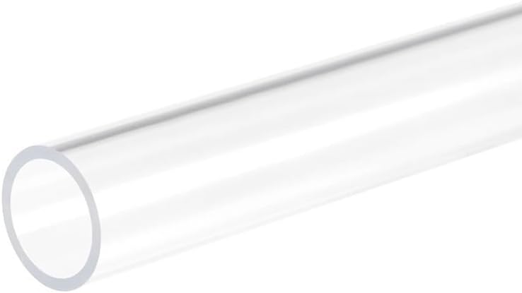 Acrylic Pipe Rigid Round Tube Clear 16mm(5/8") ID× 20mm(0.9") OD× 305mm(12") Length, for Lamps and LanternsWater CoolingSystem Parts