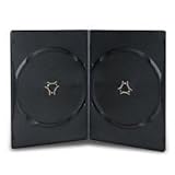 Caja doble negra de 7 mm. Dragon Trading® - Caja doble para DVD/CD/BLU RAY (lomo de 7 mm, 25 unidades), color negro