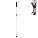 Canne aveugle avec bandes réfléchissantes, Canne réfléchissante aveugle Canne de guidage de canne pliante Guide de canne aveugle en aluminium Guide anti-choc Béquille de marche aide à la mobilité