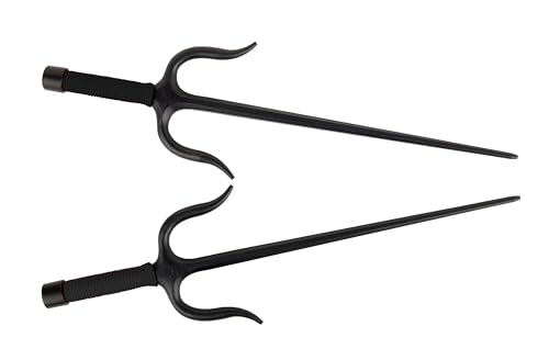 Kamikaze SAI Professional KOBUDO, Fer forgé Massif, octogonal, poignée Corde, la Paire (Poignée Cordage Noir, M (Longueur = 47 cm))
