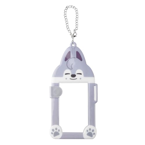 SK-Z Cute Photocard Holder Photocard Sleeves Plastic Card Holder Animals Cartoon Photo Card Protective Case for Stray Fans (Wolf)