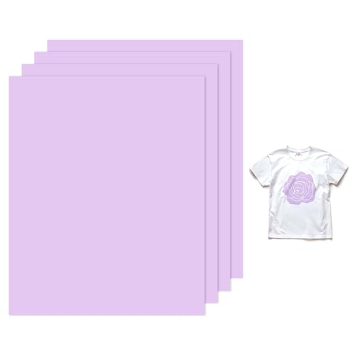 M METERXITY 4 Sheets 3D Puff Vinyl Heat Transfer 12x10 Inch Puff Vinyl Heat Transfer Lilac Foaming HTV Sheets Iron-on for T-shirts/DIY Fabric