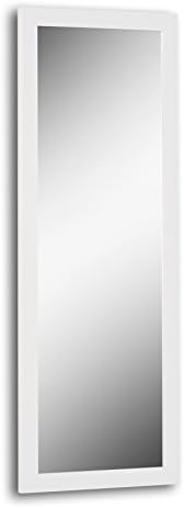 Over The Door Mirror - 38 X 14, Easy to Hang- White Finish