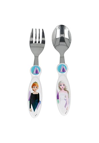 Frozen 2 - Die Eiskönigin Besteck Set Gabel und Löffel Cover