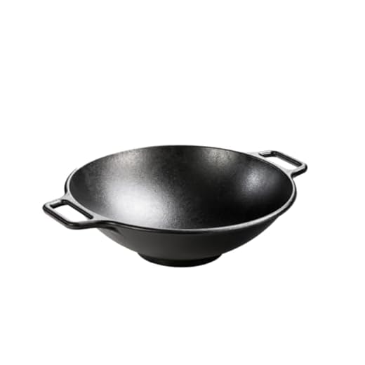 Lodge 9 Inch Cast Iron Mini Wok w/ Loop Handles
