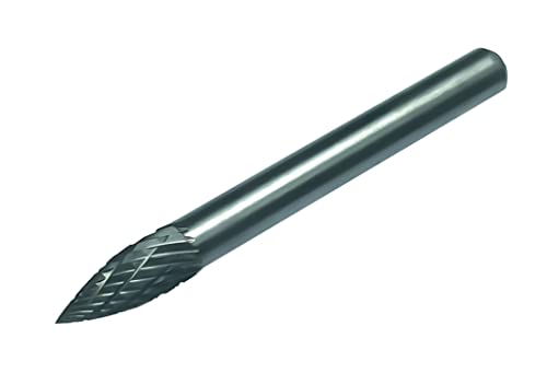 CNC QUALITÄT Fraises en métal dur Ø 6-12 mm - Arc pointu - Fraise à queue dentelée en croix pour ébavurage (carbure de tungstène, 6 mm) Cover