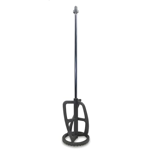 DEWEPRO Farbrührer 125 x 600 mm – Rührquirl mit glasfaserverstärktem Polyamid-Kopf, M14-Gewindeaufnahme, Farbmischer für Farben, Lacke, Dispersionen und Klebstoffe