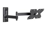Meliconi CME EDR120, Supporto TV a Parete con Doppio Braccio, Supporto TV Inclinabile, Staffa per TV da 14" a 32", Attacco VESA 75-100-200x100, Portata 17 Kg, Facile Montaggio, Made in Italy, Nero