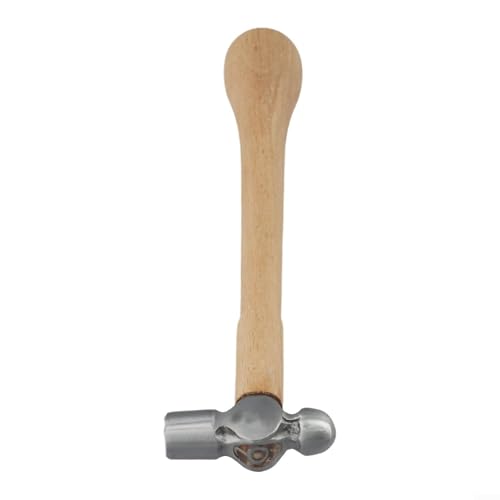 Martillo de joyería con mango de madera para plateros, orfebres y joyeros, adecuado para trabajos de metal y necesidades de martillado doméstico (A)