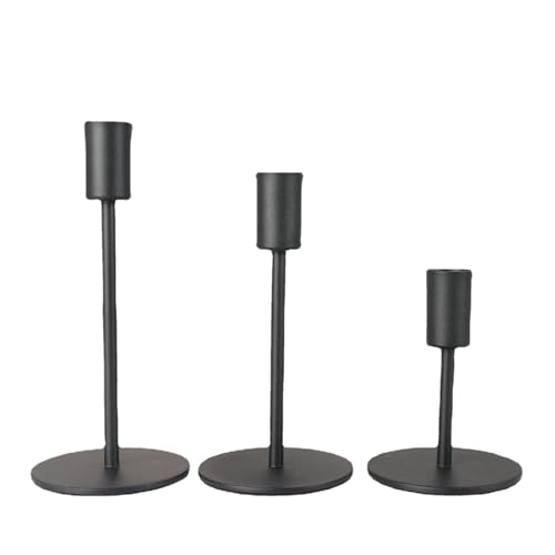 OZBME Candelabros votivos Negros Retro de Estilo Europeo, Adornos para el hogar, decoración del Comedor.