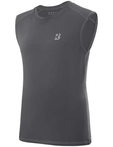 Roadbox Boys Sleeveless Compression Shirts, Youth Quick-Dry Football Undershirt, Athletic Tank Tops for Basketball Sports2