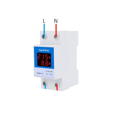 Voltmètre numérique ampèremètre AC50-500V rail DIN avec CT intégré 1-63A