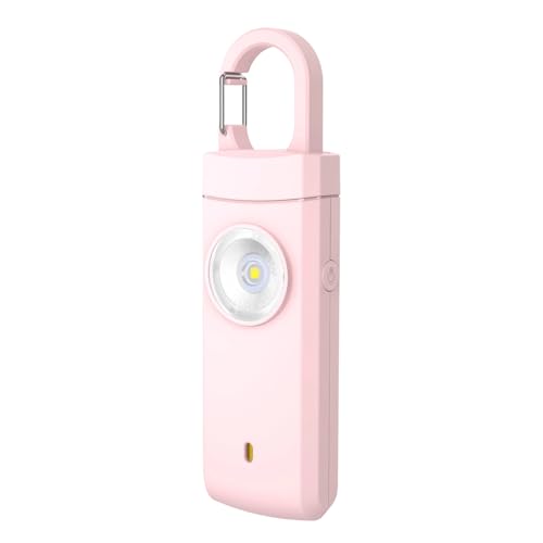 Alarma Llaveros - Equipo De Sirena Fuerte 130dB Recargable Tipo-C,Llavero De Seguridad Para Mujeres | Para Al Aire Libre Caminar Hotel Viaje Camping Estudiante Salud Hombres Correr Puerta