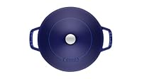 STAUB Schmorpfanne, Chistera Bräter, 28 cm, 3,7 L, Induktionsgeeignet, Aroma-Regen, Made in France, Dunkel-Blau – Ansicht 5