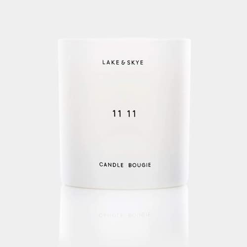 Lake & Skye 11 11 Scented Soy Candle - Lead-Free Cotton Candle Wick (50 Hours of Burn Time) - Clean, Sheer, Uplifting Scent