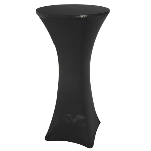 REDCAMP 24' Cocktail Table with Black Cover, Folding Round Bar Table Pub Table with Flip-Up Top for...