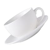 Ensemble de soucoupes : design blanc , beau et de bon goût. conception de grand diamètre, facile à nettoyer.