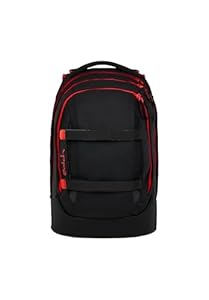 Satch Pack Schulrucksack ab 5. Klasse ergonomisch 30L Stauraum standfest Organisationstalent Fire Phantom - Schwarz