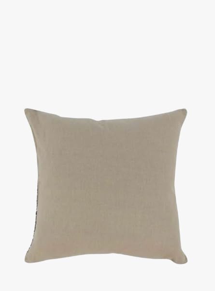 Boucle Black/Ivory/Camel Pillow – 24x24 Inch Textured Throw Pillow with Feather & Down Insert, Modern Decorative Cushion for Sofa, Bed, or Chair