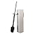 BGL Toilet Brush and Holder Set Brushed Nickel Wall Mounted for Bathroom Square Design