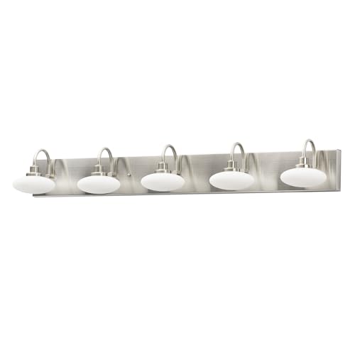 Dsyan HOME 36in Brushed Nickel LED Vanity Light Fixtures,5-Light Brushed